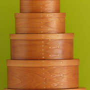 Shaker oval boxes aus Kirschbaum