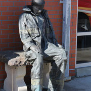 Firefighter Statue erinnert alle Feuerwehranwärter in der Fire Academy The Rock an 9/11