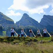 Alphörner am Fusse der Churfirsten