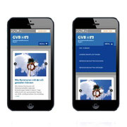 Genossenschaftsverband Bayern · www.gv-bayern.de · Internetauftritt Responsive Webdesign · Dynamische Anpassung für Smartphone-Ansichten · Typo3