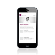 Webauftritt Rechtsanwalt Thomas Auer · Responsive-Webdesign, Smartphone-Ansicht · www.anwalt-auer.de