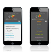 Webauftritt positive coaching network · www.positive-coaching.net · Internetauftritt Responsive Webdesign · Dynamische Anpassung für Smartphone