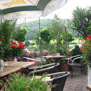 Terrasse im Biker-Treff