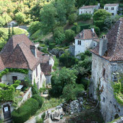 vue sur les maisons de Saint Cirq