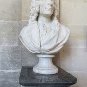 Buste de Voltaire d'apprès, J-B Lemoine, marbre, XVIIIe