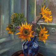 Susan O'Reilly, "Flowers at the Folly", oil