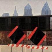 Robert Heilman, "City View", 9” x 14”, oil on paper