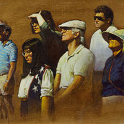 Rick Buttari, "Gawkers", 9.25” x 15.25”, oil on mounted canvas