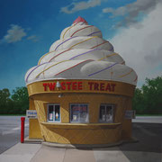 Robert Waddington, "Twistee Treat", oil, 48" x 48"