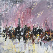 Gregory Prestegord, "Mini Orchestra", 6” x 6”, oil on panel