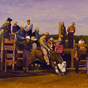Rick Buttari, "Rodeo", 11” x 14”, oil on mounted canvas