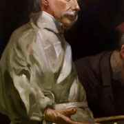 “After Thomas Eakins’ The Agnew Clinic”, oil on canvas, 30” x 20”