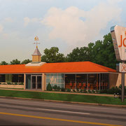 Robert Waddington, "Howard Johnson's", 38" x 67", oil on canvas