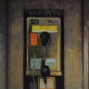 "Pay Phone", 32” x 16”, oil on canvas