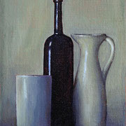 Rick Buttari, "Black & Gray Still Life", 8” x 5”, oil on mounted canvas