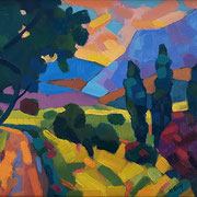 Al Gury, "Beautiful Valley", 12" x 16", oil on panel 