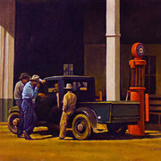 Rick Buttari, "Red Gas Pump", 11” x 14”, oil on mounted canvas