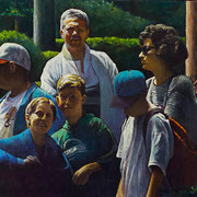 Rick Buttari, "Park Group", 16” x 27”, oil on canvas