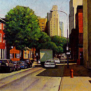 Rick Buttari, "North on 16th", 12” x 16”, oil on mounted canvas