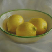 Phil Courtney, "Three Lemons",  8” x 10”, oil on canvas on panel