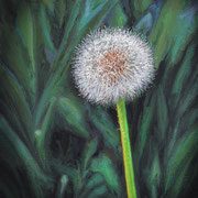 Fred Danziger, ” Dandelion”, 8.5" x 7", acrylic/gouache