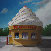 Robert Waddington, "Twistee Treat", oil on canvas, 48" x 48"