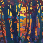 Al Gury, "Autumn Forest", 24" x 20", oil on panel