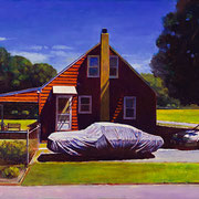 Rick Buttari, "Wrapped Car", 10.5” x 15.75”, oil on mounted canvas