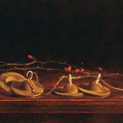 Renee Foulks, "Gratitude: Night of Watching", 6 1/4” x 21”, oil on museum board