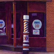 Rick Buttari, "Barber Pole", 7 .25” x  6”, oil on panel