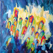 Les ensauvagées, acrylique sur toile 46x38cm