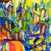 Les ensauvagées, acrylique sur toile 55x46cm