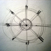 L' Arche d'estive, crayon sur papier 30x20cm