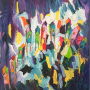 Les ensauvagées, acrylique sur toile 46x38cm