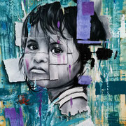 SYMBOLE DE PAIX  -  100 X 120 CM  -  HUILE SUR TOILE - 1500 €