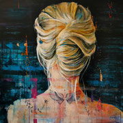 L'ange de la nuit - 90 X 90 cm - Acrylique sur toile - 900 €