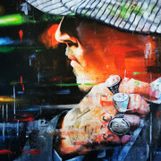 PEAKY BLINDERS - 100 X 100 CM - HUILE SUR TOILE - 1400 €