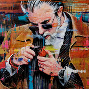 Le parrain - 116 X 89 cm - Acrylique sur toile - 1300 €