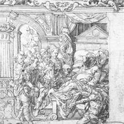 Tobias Stimmer (1539-1584), Scheibenriss mit Skiluroslegende 1562; Berlin staatl. Kunstbibliothek