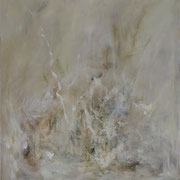 Sold - The snow turns to streams of light - 60 x 60 cm