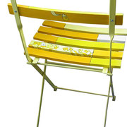 "La sedia di Valentina" acrilici su struttura in ferro e legno