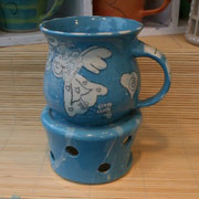 Engeltasse,  knuffig Artikel - Nr. 1119 16 € + Stövchen extra 16,- €