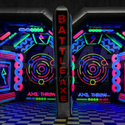 Black light Double Battle Axe Throw. 