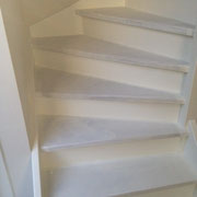 trap in de grondverf.  woning Alphen a/d Rijn.