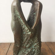 ERNST OLDENBURG, Herzpaar, Bronze, 1978, 48x22,5x18,5 cm