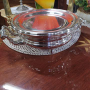 chauffe plat Métal argenté
