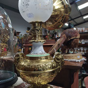 lampe ancienne porcelaine laiton et bronze
