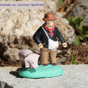 homme au cochon truffier