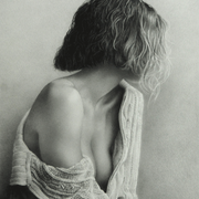 Waiting, Graphite on Paper, 15"x20". Original available.