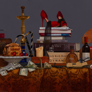 Pieces of my Mind, Oil on Canvas, 36"x72". Original available.